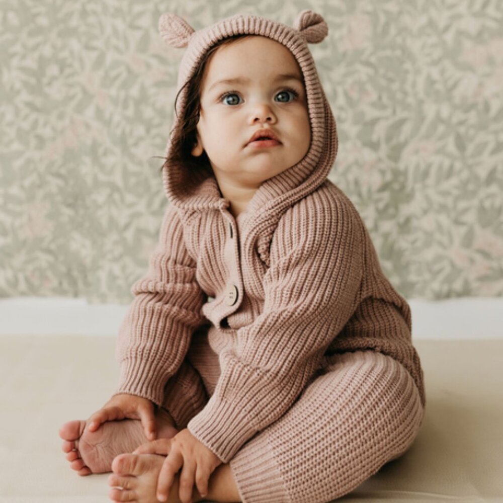 Jamie Kay Luca Knitted Onepiece - Mahogany Rose Marle - 2YR